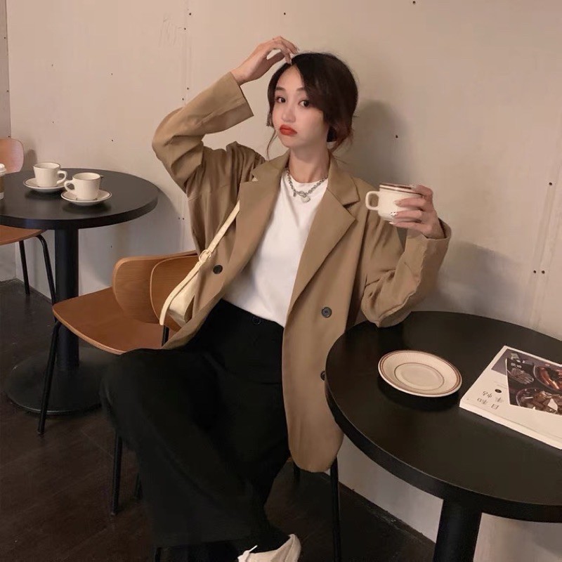 (ẢNH THẬT) ÁO BLAZER VEST NỮ 1 LỚP KHOÁC NGOÀI DÀI TAY KIỂU DÁNG TRẺ TRUNG | BigBuy360 - bigbuy360.vn