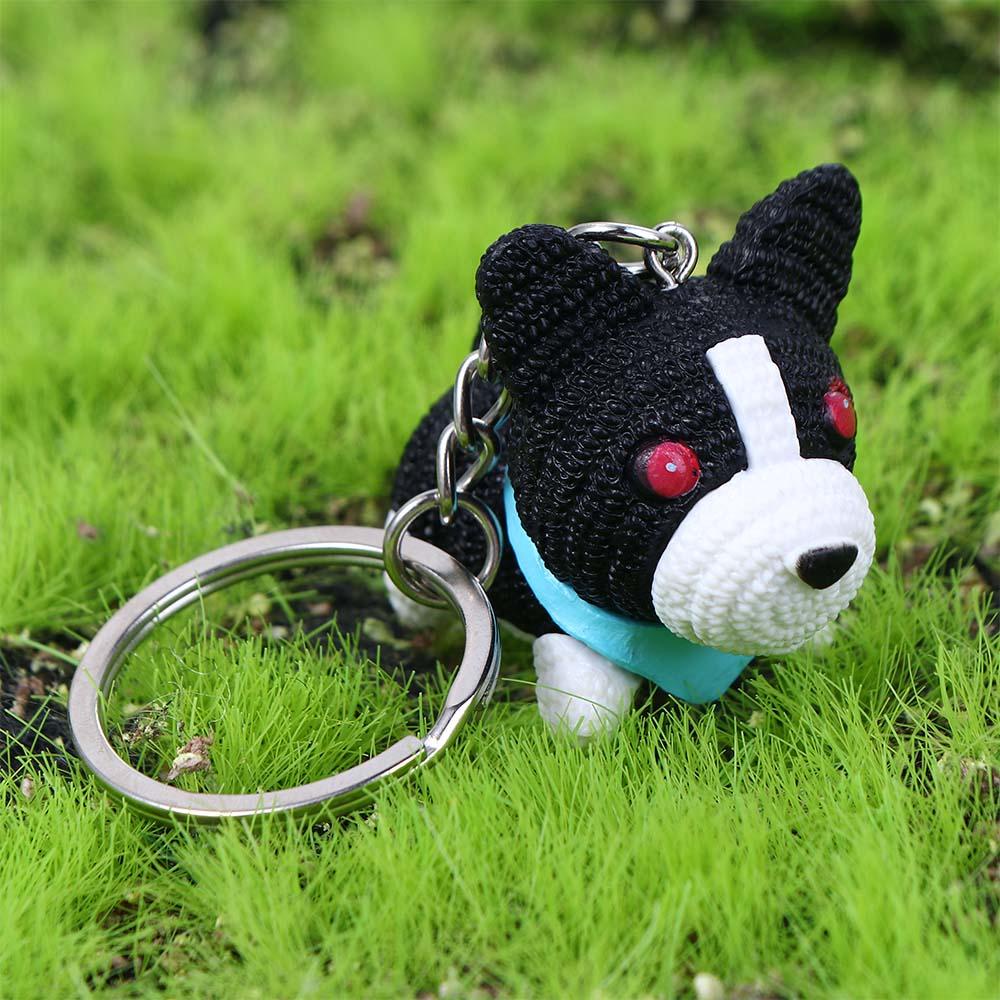 DARNELL Móc Khóa Hình Chú Chó Bằng Len Dễ Thương