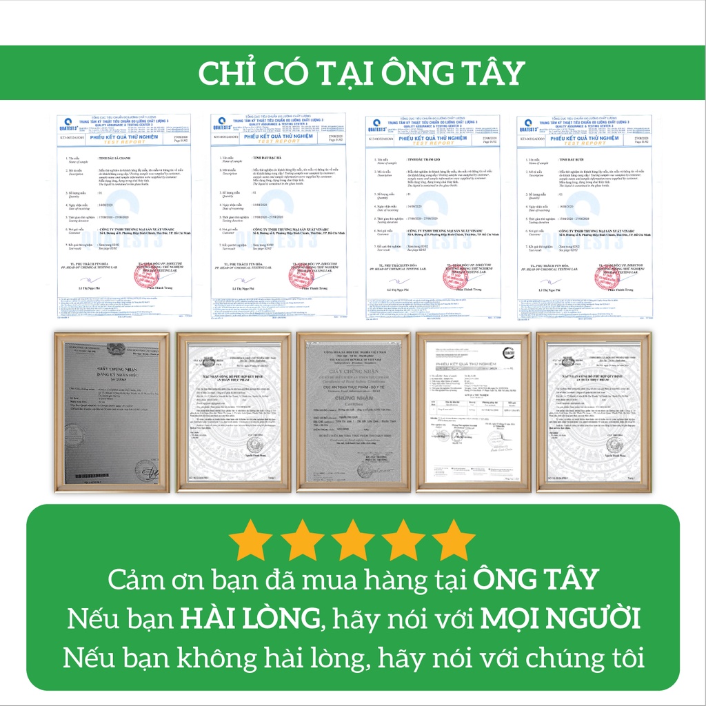 Tinh dầu Cà Phê nguyên chất hữu cơ ÔNG TÂY tận xưởng sản xuất khử mùi làm thơm phòng sát khuẩn thư giãn an toàn cho bé.