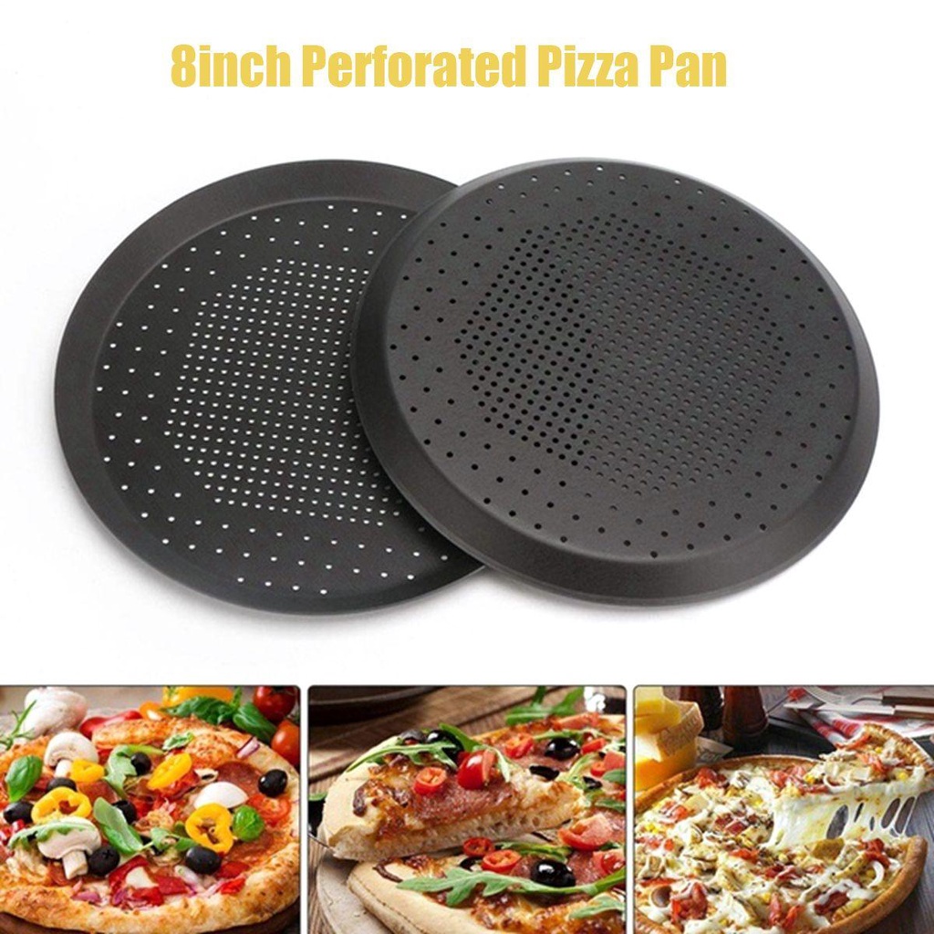 Chảo Nướng Bánh Pizza Chống Dính Có Lỗ Tròn Tiện Dụng Cho Nhà Bếp