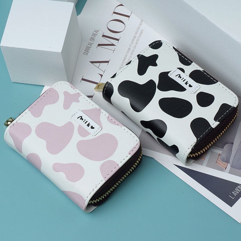 Ví Nữ Mini Họa Tiết MILK Tone Màu Cute Nhỏ Gọn Bỏ Túi
