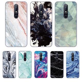 Ốp điện thoại TPU mềm họa tiết đá granite cho Nokia 6.1 7.1 Plus 8 8.1 X6 X7