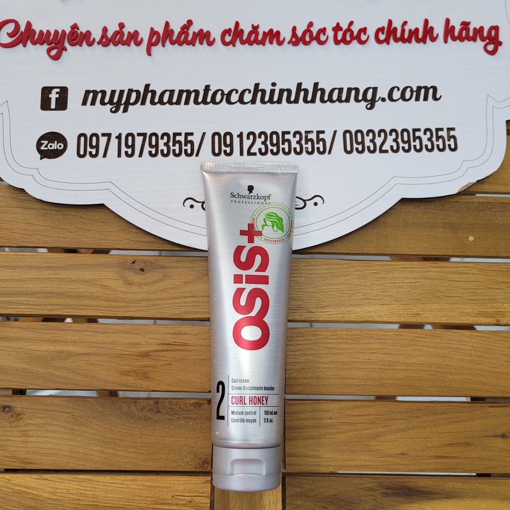 (CHÍNH HÃNG 100%) KEM TẠO KIỂU GIỮ NẾP CHO TÓC UỐN VÀ CHỐNG NHIỆT OSIS CURL HONEY 150ML