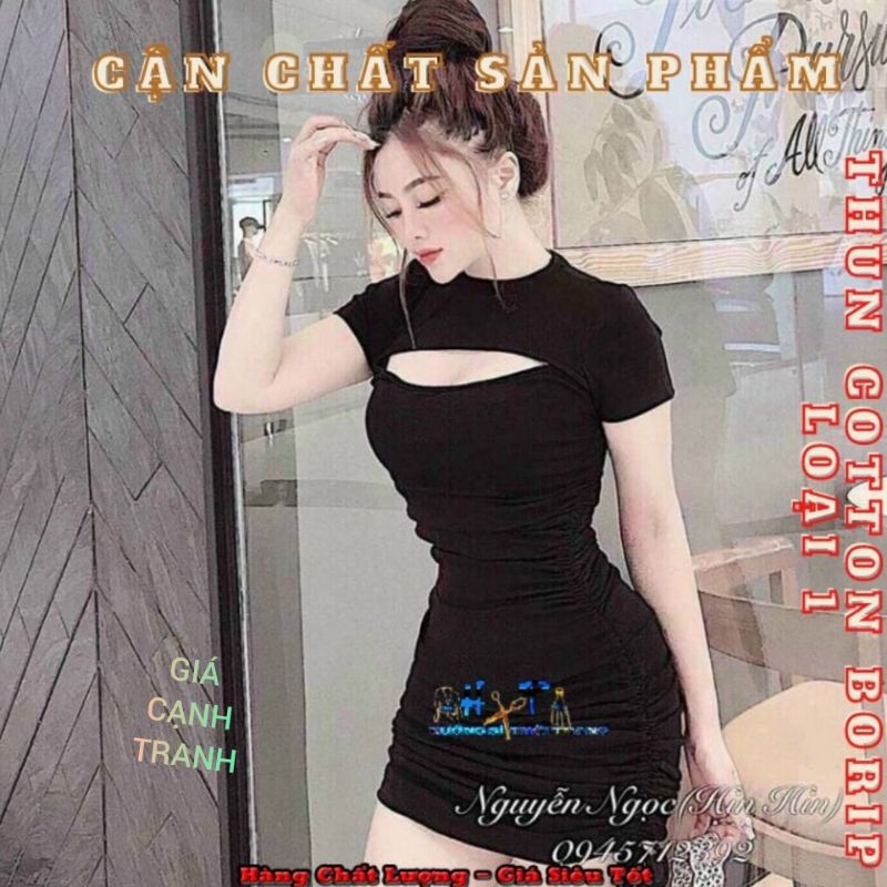 Đầm Ôm Body Nữ Tay Ngắn Rút Dây Xẻ Ngực Mẫu Mới - Hàng Có Sẵn bán giá sỉ | BigBuy360 - bigbuy360.vn