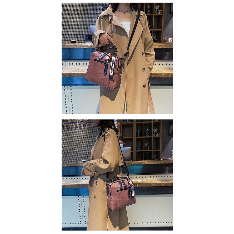 Balo Nữ Da Mềm Đeo Chéo 2 Dáng Tiện Lợi Đi Học, Đi Chơi, Đi Làm Superbag 288