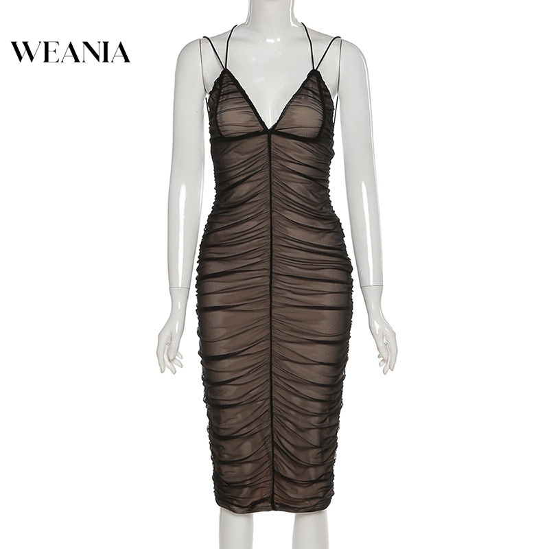 Đầm Cổ Chữ V Hở Lưng GợI CảM Cho Nữ