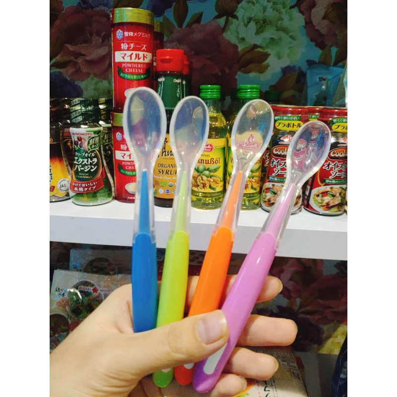 [loại 1] Thìa silicon mềm dẻo cho bé ăn dặm