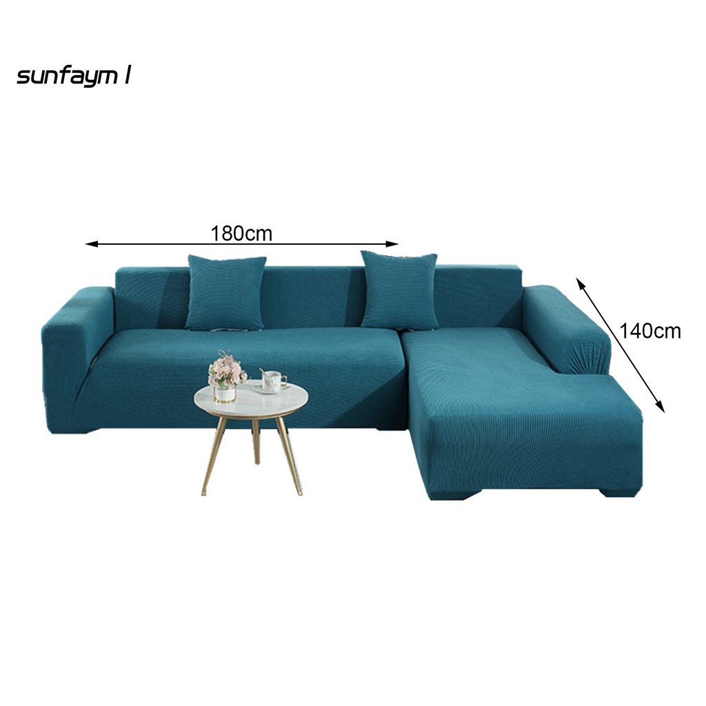 Vỏ bọc ghế sofa hình chữ l màu trơn chống trượt thoải mái cho gia đình - ảnh sản phẩm 5