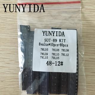 Set 80 Linh Kiện Bán Dẫn Sot-89 Smd 78l09 78l10 78l12 78l15 79l05