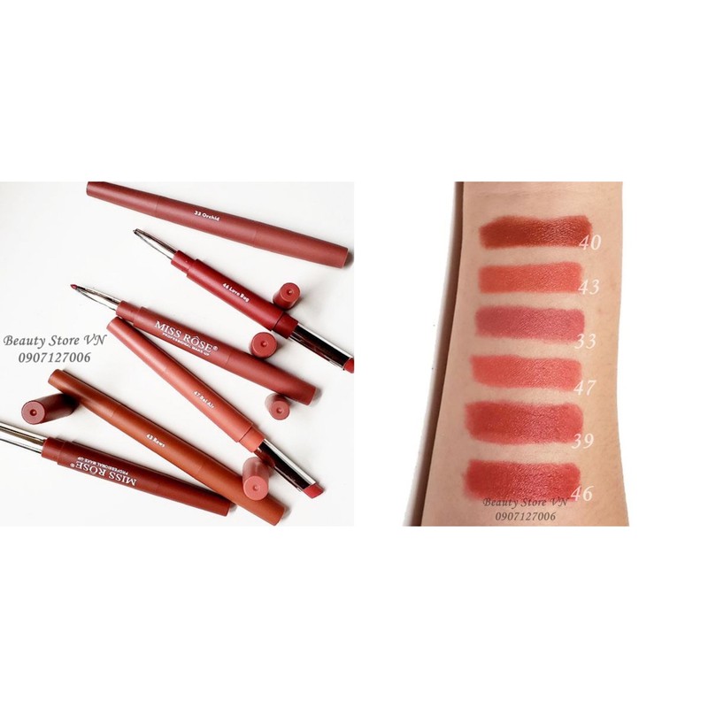 Son Lì Double Head Matte Nude Lip - 2 in 1 Lipstick + Lipliner | BigBuy360 - bigbuy360.vn
