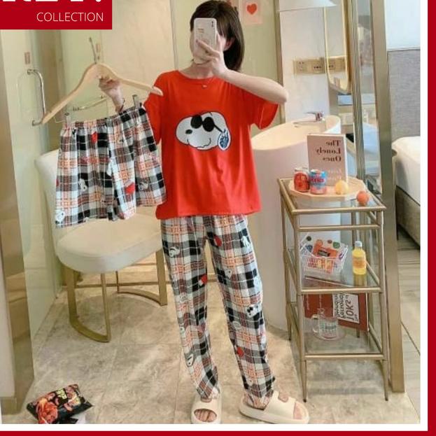 Z5i (⭐Bộ Đồ Ngủ Pijama 1 Món In Hình Chuột mickey Đáng Yêu Cho Người Lớn Tuổi