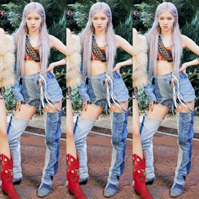 Quần jeans Rose “How you like that” - Blackpink, quần ống rời phối đậm nhạt siêu chất ❤️
