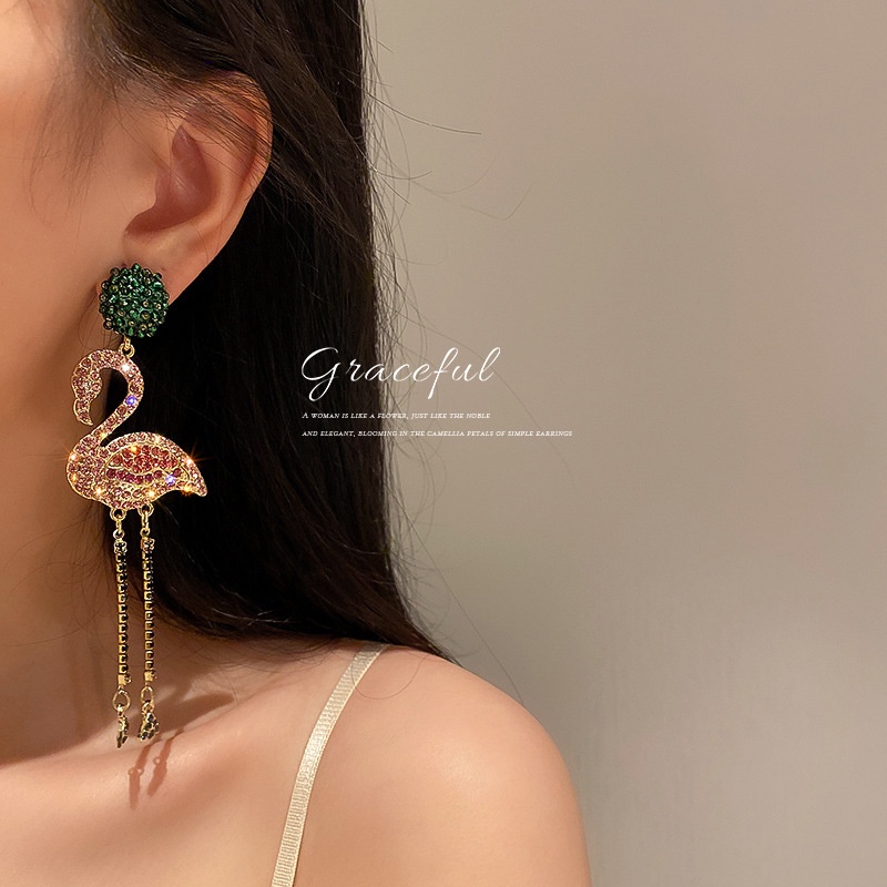 Cặp hoa tai dáng dài mạ bạc 925 phong cách thời trang Âu Mỹ