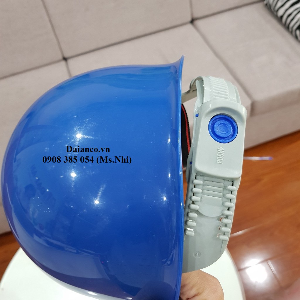 Nón bảo hộ lao động kiểu nhật màu xanh dương- Hình thật, Hàng sẵn