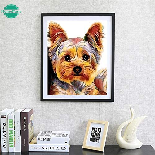 Bộ Tranh Đính Đá 5d Tự Làm Hình Chú Chó 30x30cm