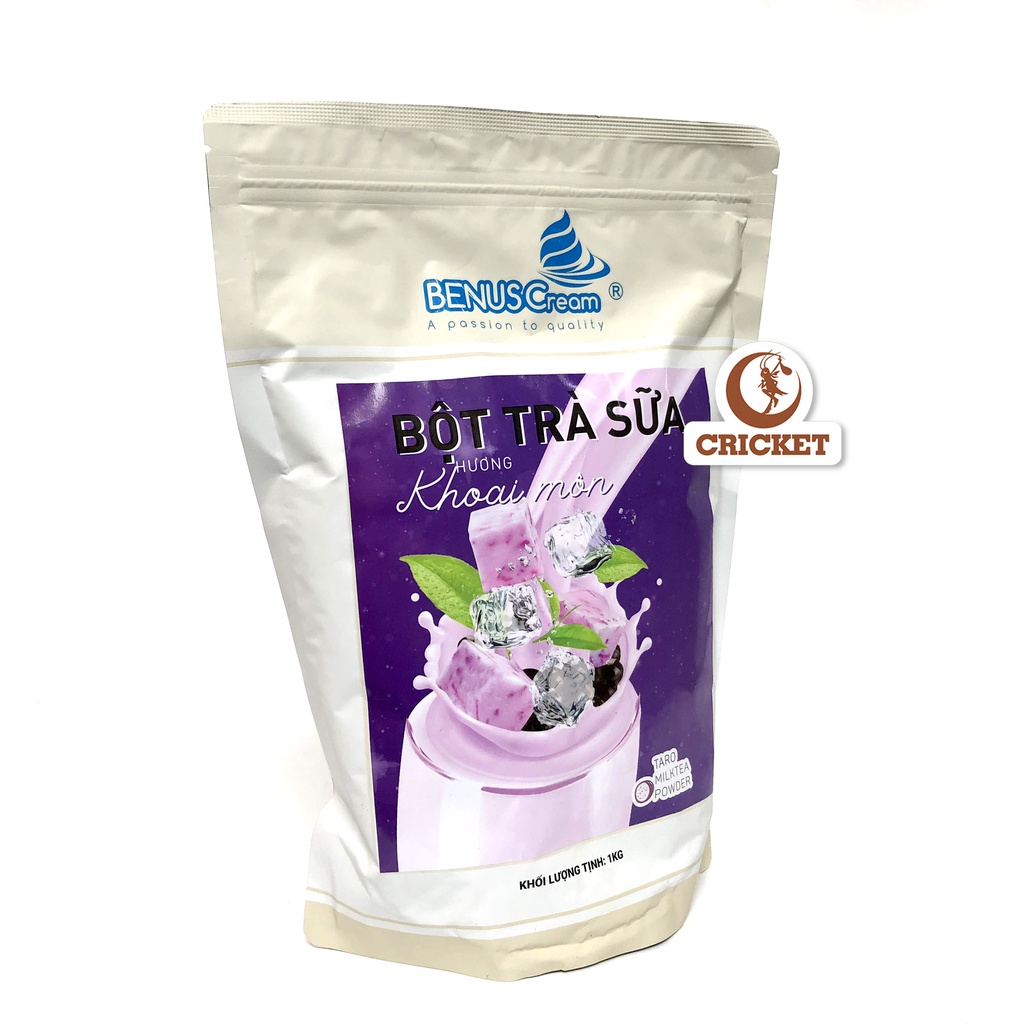 Bột Trà Sữa Khoai Môn BENUSCream Túi 1kg, bột trà sữa pha sẵn thơm ngon tiện lợi - Nguyên Liệu Trà Sữa CRICKET