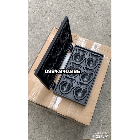 Khuôn rời máy làm bánh cá taiyaki 6 con