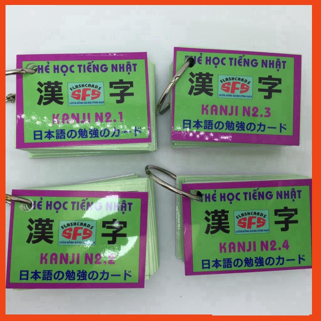 Bộ thẻ tiếng nhật kanji n2 (4 xấp)