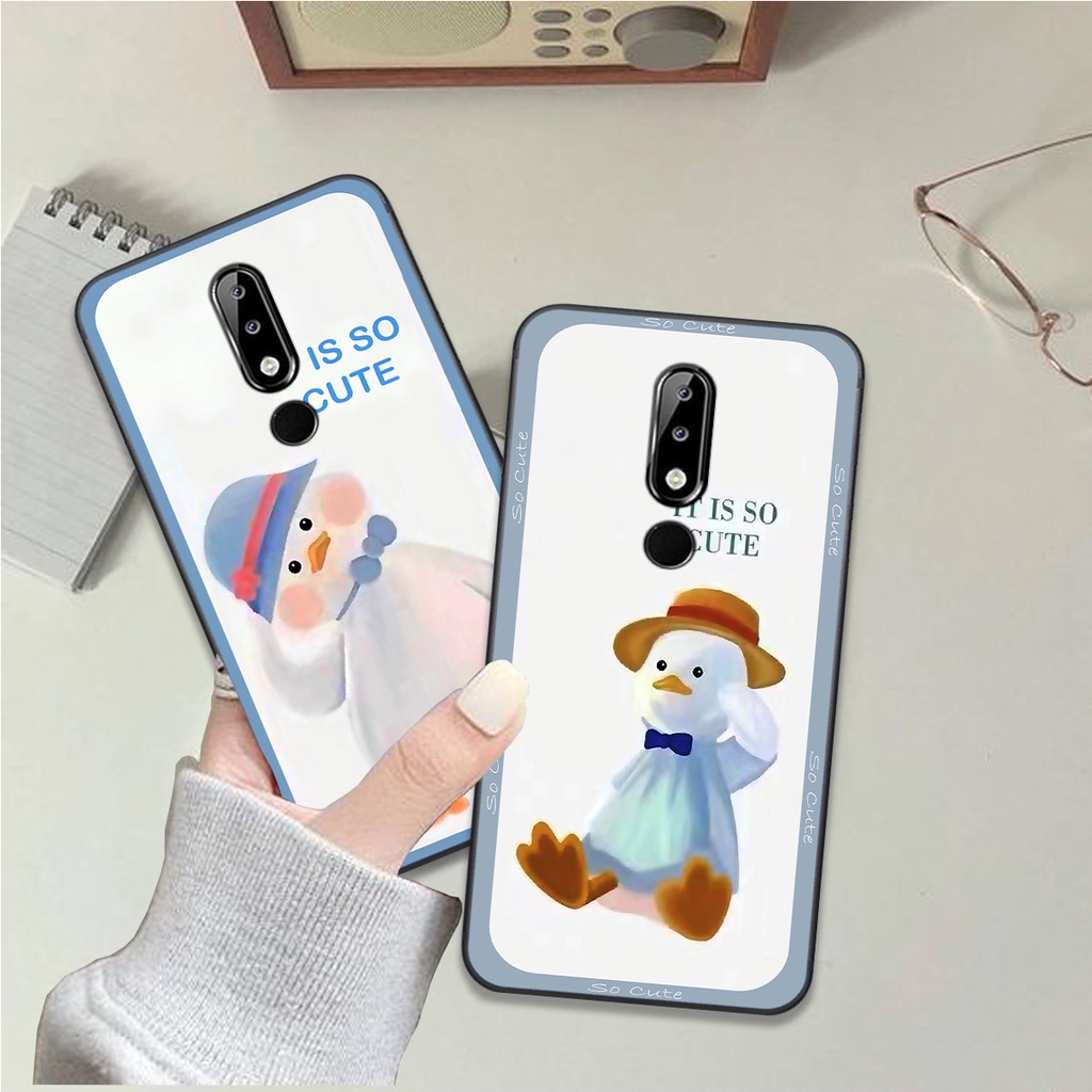 Ốp Nokia X5 / X6 bộ hình cute dễ thương gấu thỏ xinh xắn vẽ tay lạ mắt
