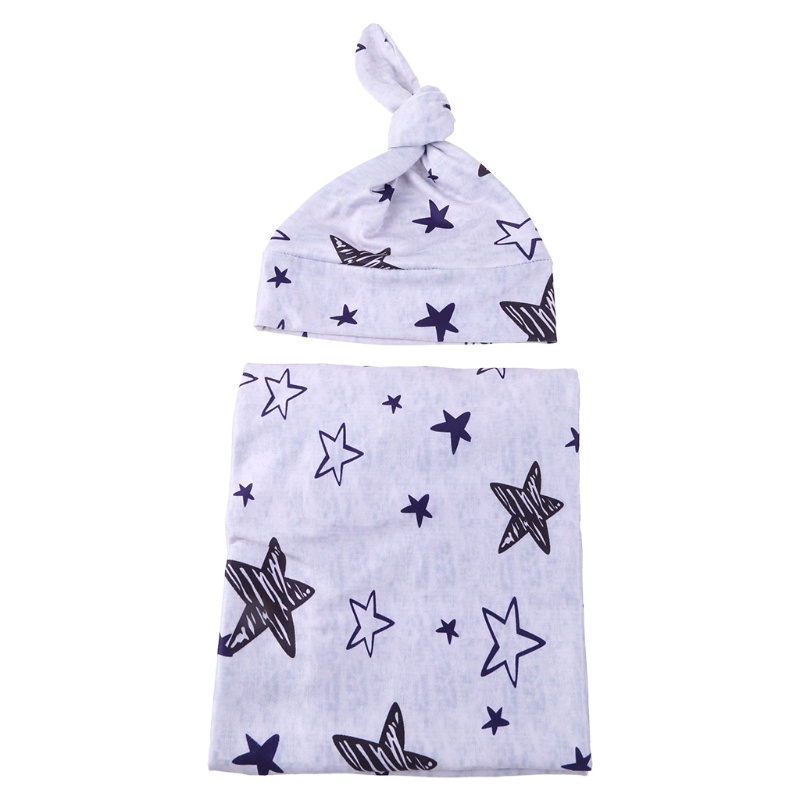 Set 2 Món Gồm Túi Ngủ Bằng Cotton Mềm Mại In Họa Tiết Hoa Cho Bé Sơ Sinh