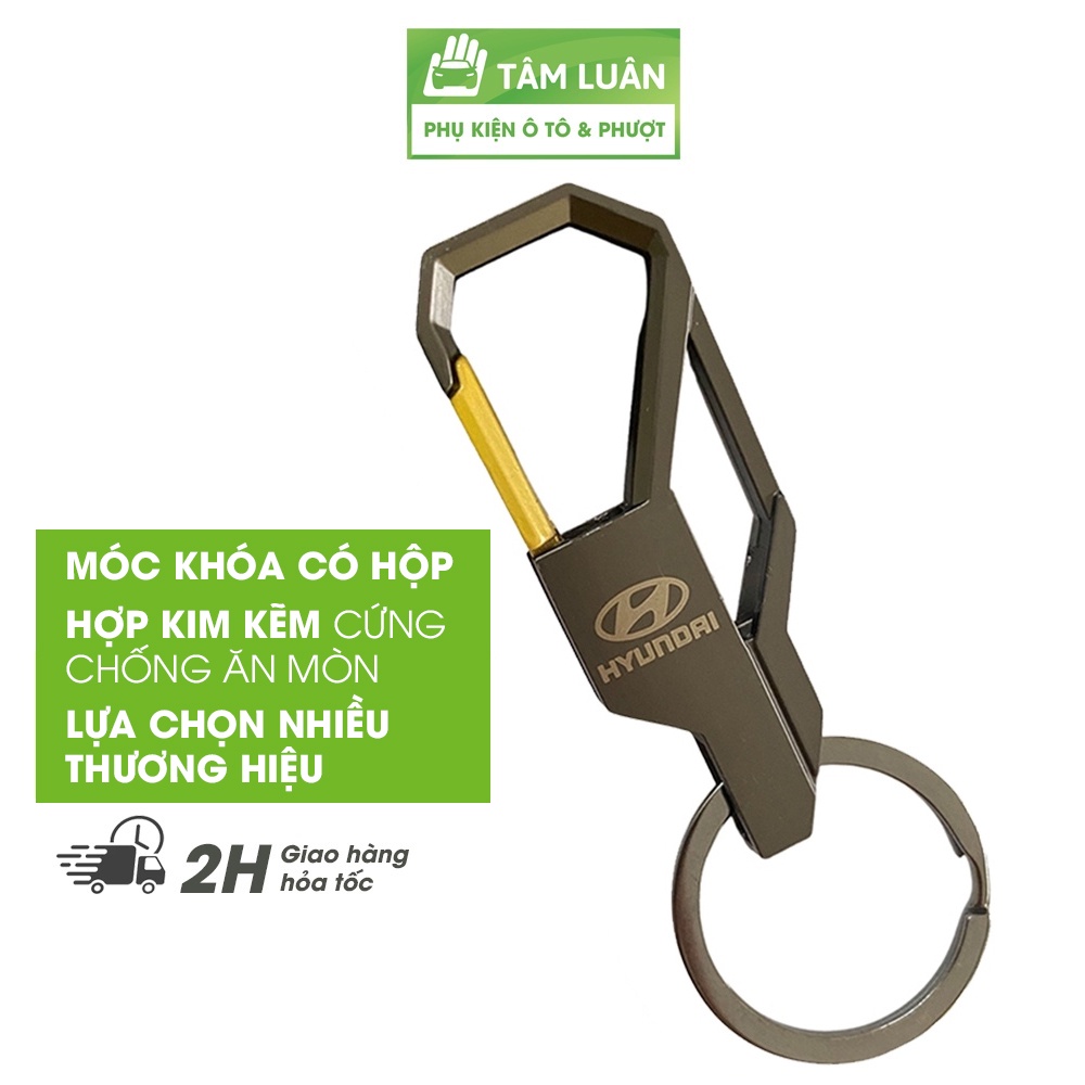 Móc khóa xe máy ô tô đẹp chất liệu inox chốt cài lưng quần thời trang Tâm Luân phụ kiện ô tô