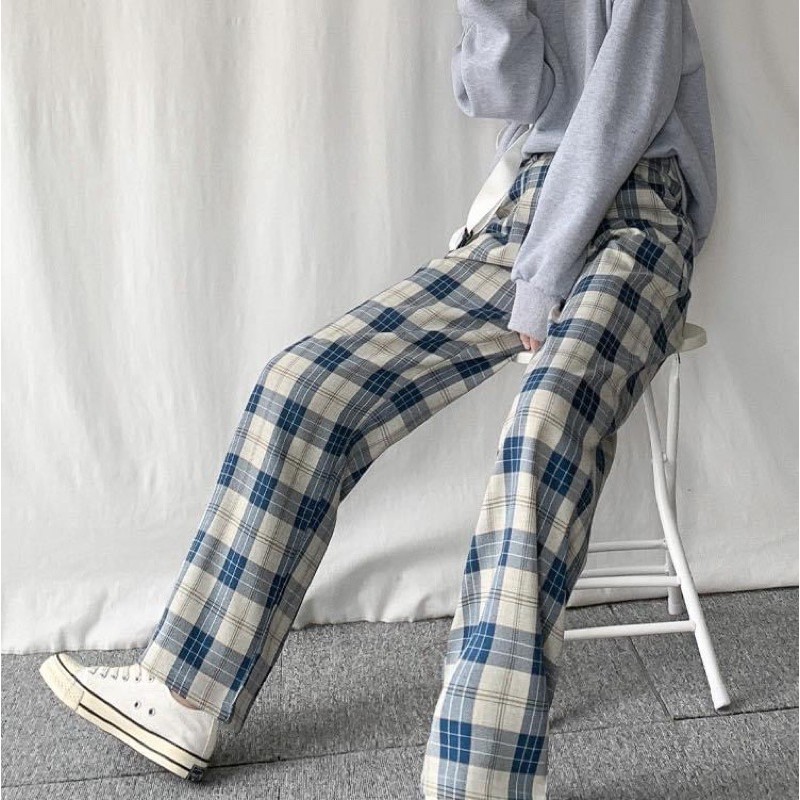 Quần vải kẻ sọc caro to | BigBuy360 - bigbuy360.vn