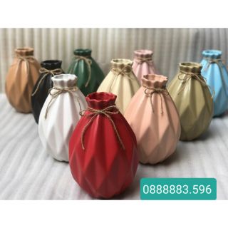 BÌNH HOA SỨ  KIM CƯƠNG PHÁT TÀI( giá sỉ ) Cao 21cm, đường kính thân 14cm