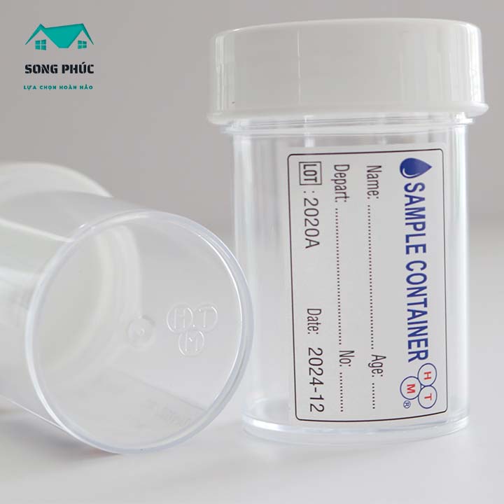 Lọ nhựa màu trắng có nhãn túi 5 cái