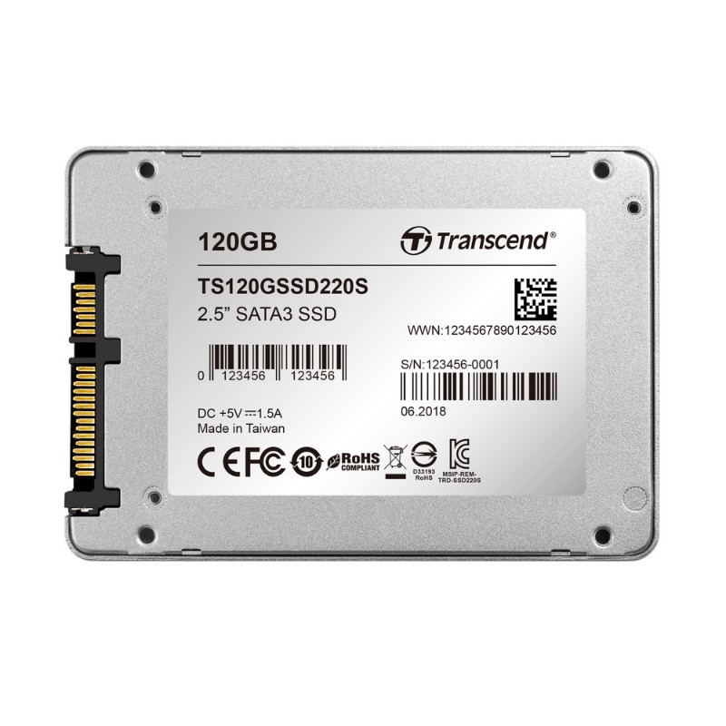 Ổ cứng Transcend SSD220S SATA III 6Gb/s 120 GB 3D NAND | BigBuy360 - bigbuy360.vn