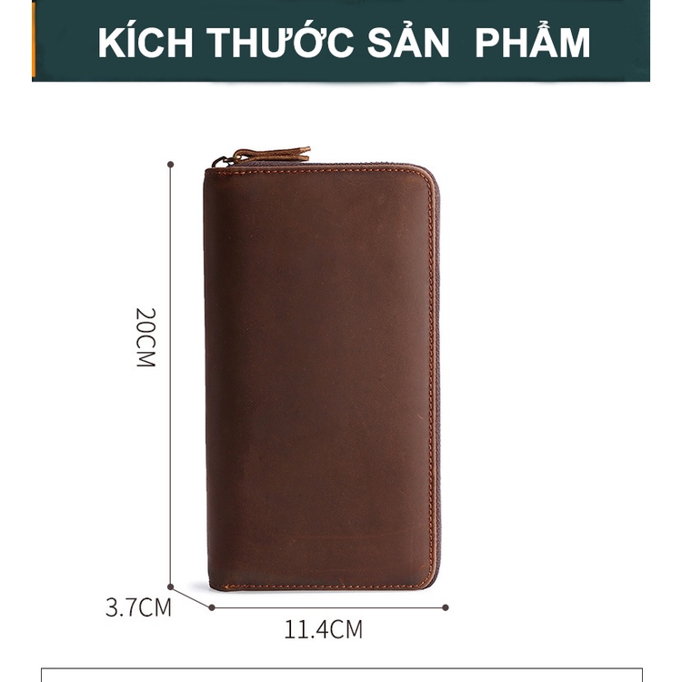 Ví Nam Dài Cầm Tay CT01 Thời Trang Đi Chơi Dự Tiệc Sang Trọng Da Bò Thật Cao Cấp Ví Da Nam Nhiều Ngăn Hàng Hiệu Koka