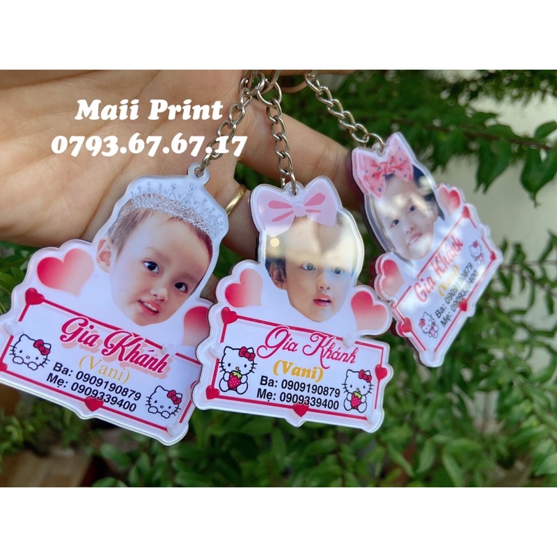 🌸🌸 MÓC KHOÁ - HUY HIỆU GHÉP MẶT TREO BALO CHO BÉ ĐI HỌC - IN THEO YÊU CẦU🔥🔥🔥