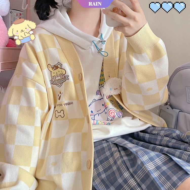 Áo Khoác Sweater Họa Tiết Hoạt Hình Sanrio Dễ Thương Thời Trang Thu Đông 2022 Cho Nữ 4 Màu