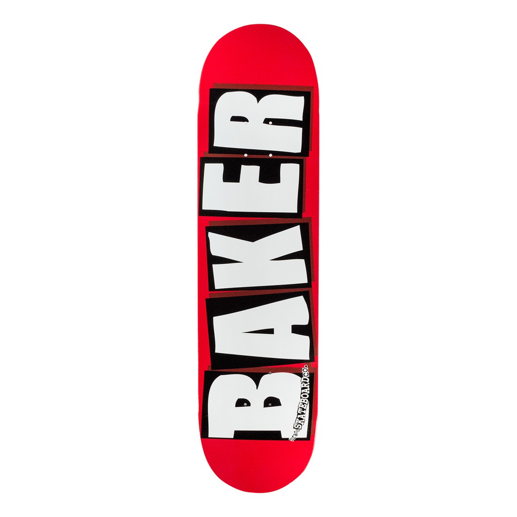 Ván Trượt Skateboard Cao Cấp Mỹ- BAKER BRAND LOGO DECK 8.0 RED/WHITE