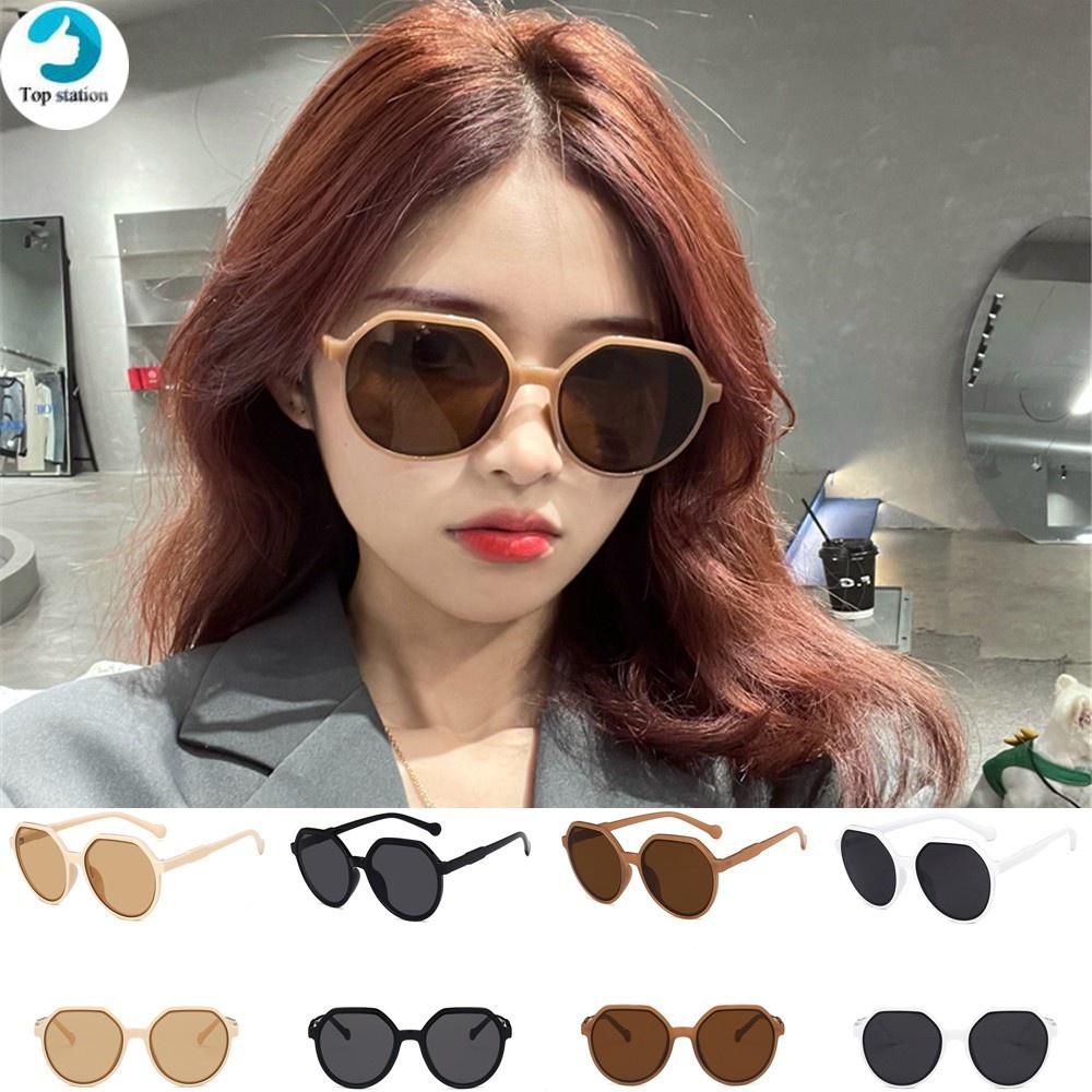 Kính râm gọng tròn phong cách retro thời trang cho nữ