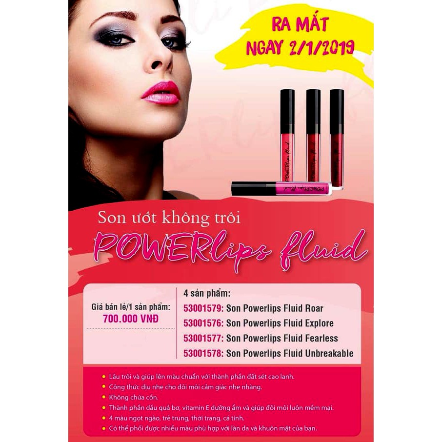 [hàng công ty có bill] Son môi POWERLIPS FLUID NU SKIN Son môi dạng nước Nuskin siêu lỳ mịn Mỹ USA | BigBuy360 - bigbuy360.vn