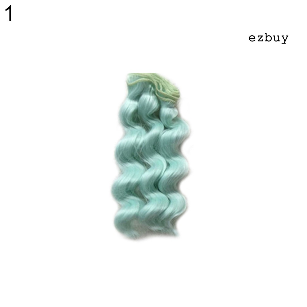 Tóc Giả Dài Uốn Xoăn Cho Búp Bê 15cm