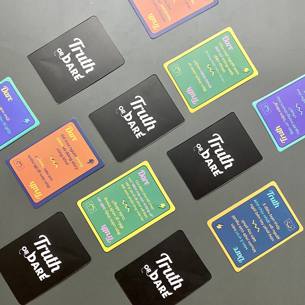 Bộ bài drinking game thách hay thật Truth or Dare thẻ boardgame gắn kết tình bạn bùng nổ cuộc vui 52 lá Koone