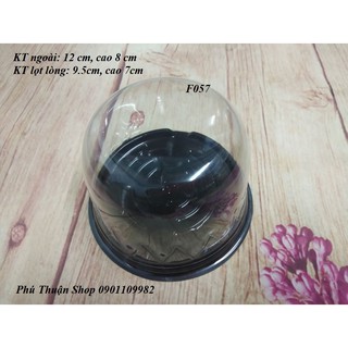 100 HỘP TRÒN ĐẾ NÂU F057 ĐỰNG BÁNH RAU CÂU 3D KT LỌT LÒNG 9.5 CM