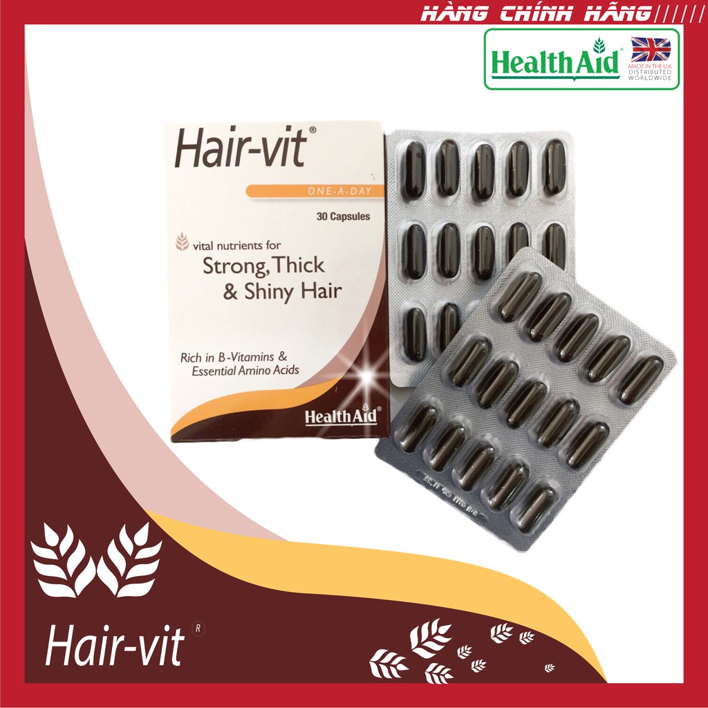 Viên kích thích mọc tóc Hair-vit Capsules (Hộp 30 viên)