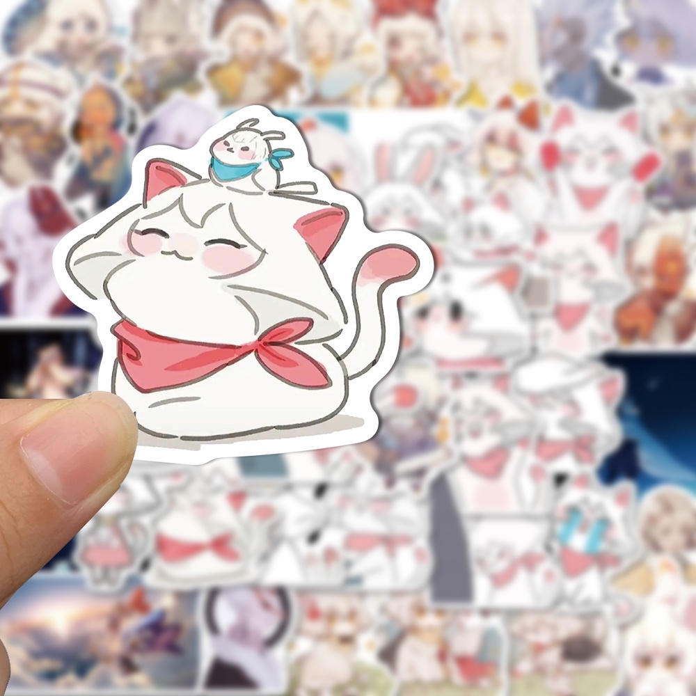 Set 50 Miếng Dán Trang Trí laptop/Cốc Nước Họa Tiết Hoạt Hình Vui Nhộn Cho Bé