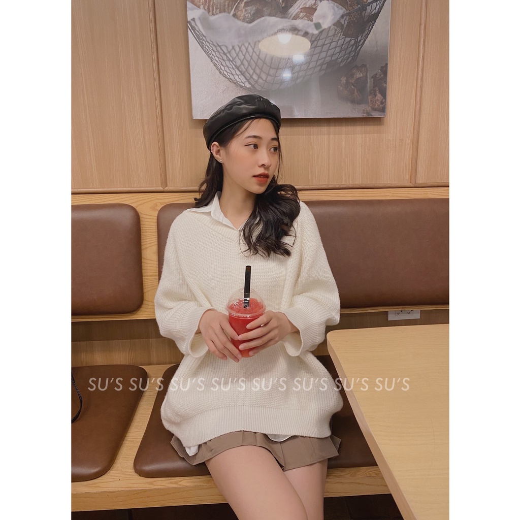 Áo len cổ tim cúc dọc form rộng A2062 SUSTORE | BigBuy360 - bigbuy360.vn