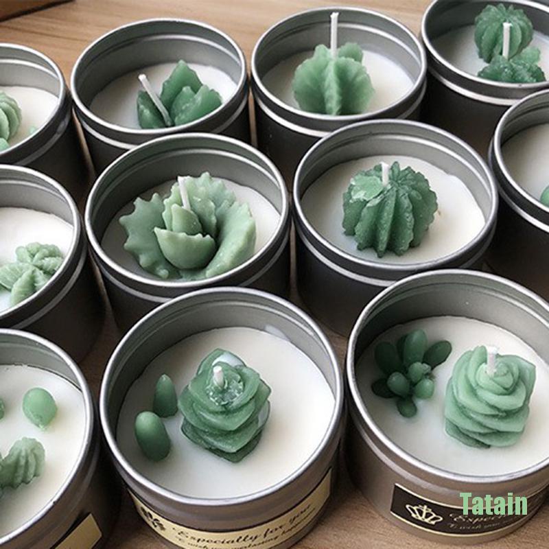 Khuôn silicone tạo hình làm nến/xà phòng hình cây xương rồng 3D DIY