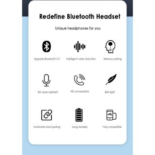 【ht】B5 TWS Bluetooth 5.0 Wireless Headphones Touch Control Waterproof Bluetooth 9D Stereo Headset