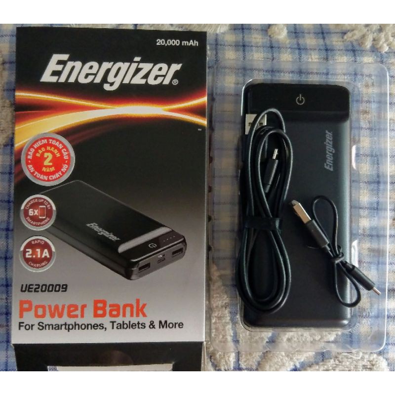 Energizer 20.000mAh Pin sạc dự phòng chính hãng cao cấp EU20009.