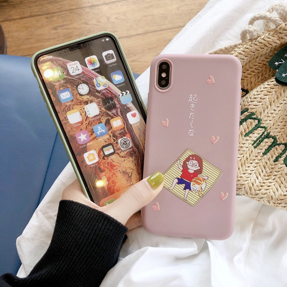 Ốp điện thoại TPU dẻo in họa tiết đáng yêu dành cho iPhone 6/6s/6+/6s+/7/7+/8/8+/x/xs/xr/xs max