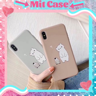 Ốp Lưng Đôi iPhone Gấu Trắng Cute Chất TPU Mềm Dẻo  Iphone 6 6 plus 7 plus 8 8 plus x xs max 11 pro max