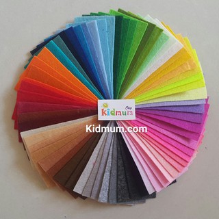 Vải nỉ dạ KT 60*45, 90*60, 90*90cm combo 12, 18, 24 màu làm đồ handmade, thủ công, craft, DIY