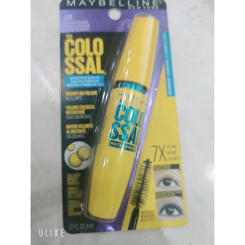 Mascara Maybelline Vàng Làm Dày Mi Gấp 10 Lần & Ngăn Rụng Mi Màu Đen 9.2ml