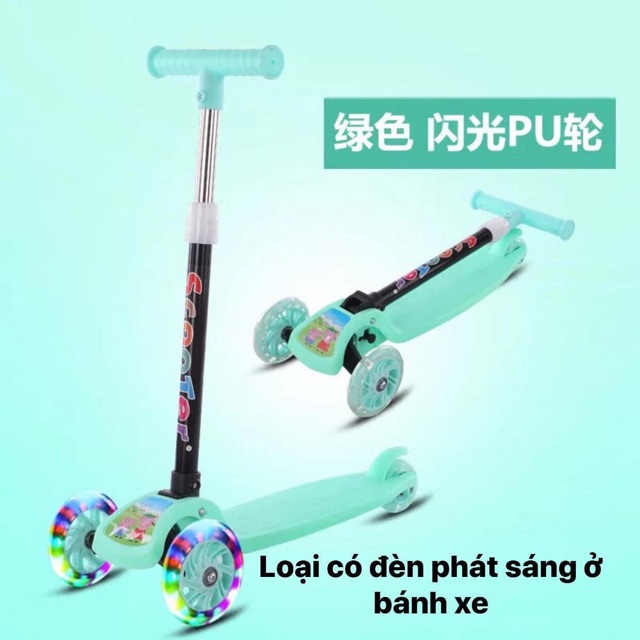 XE TRƯỢT SCOOTER MẪU 02 MỚI CÓ BÁNH XE PHÁT SÁNG MỚI