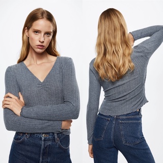 [virusplussize] áo len xoài cổ tim bigsize (MNGX)